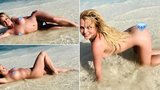 Divoška Britney Spearsová: Nahé radovánky na pláži! Zakrytá jen »diamanty«