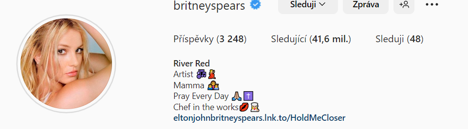 Z Britney je River Red.