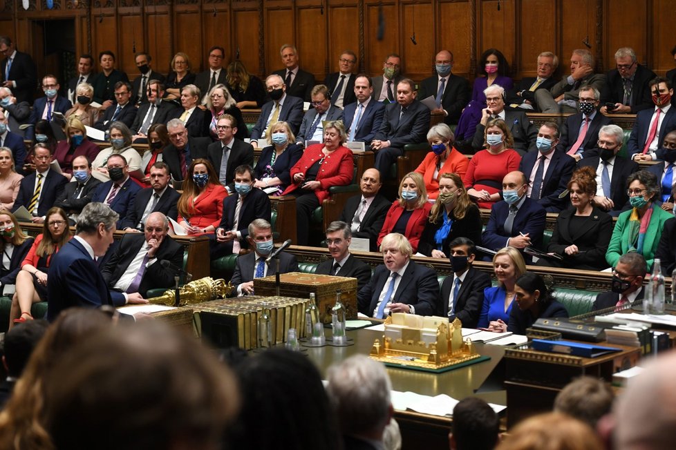 Britský parlament.