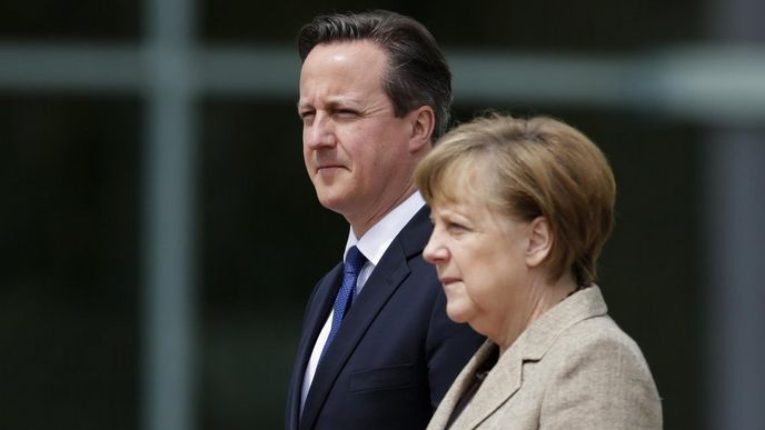 Britský premiér David Cameron a německá kancléřka Angela Merkelová