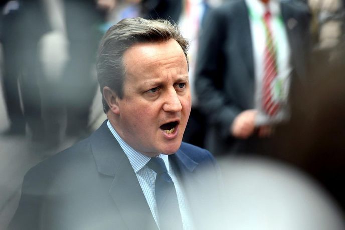 Britský premiér David Cameron v Bruselu