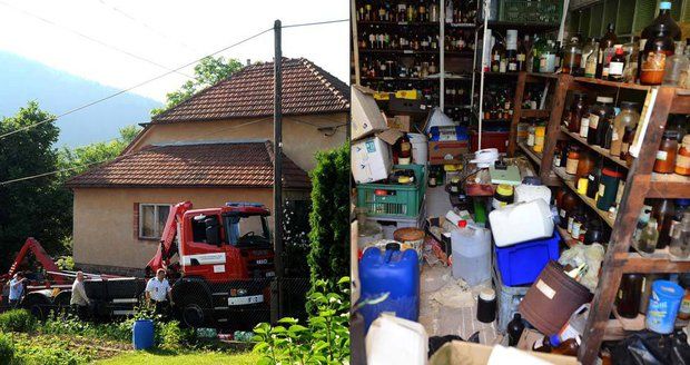 Po mrtvém „sběrateli“ zbylo v domě na Brněnsku 10 tun nebezpečných chemikálií