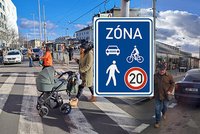 Brno spustilo experiment: Sdílenou zónu, kde jsou si chodec i auto rovni