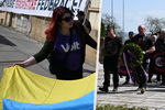 Skupina Kaputin protestovala v Brně proti příjezdu příznivců Nočních vlků. (4. 5. 2024)