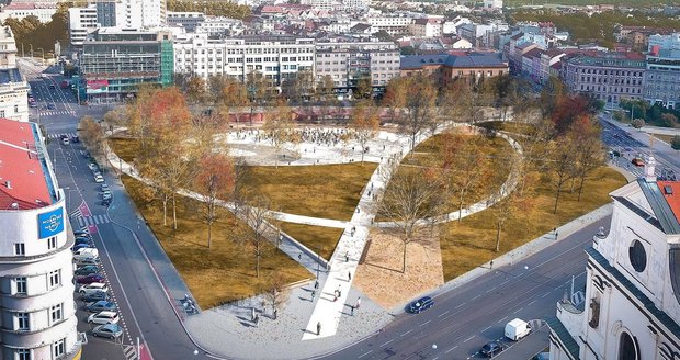 Moravské náměstí v Brně - vítězný návrh rekonstrukce od studia Consequence Forma