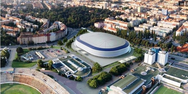Nová hokejová aréna pro 12 000 diváků má stát za Lužánkami, přesně na místě zbouraného zimáku.