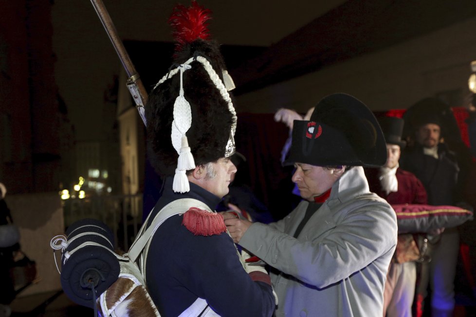 Triumfální pochod Napoleona centrem vánočního Brna.