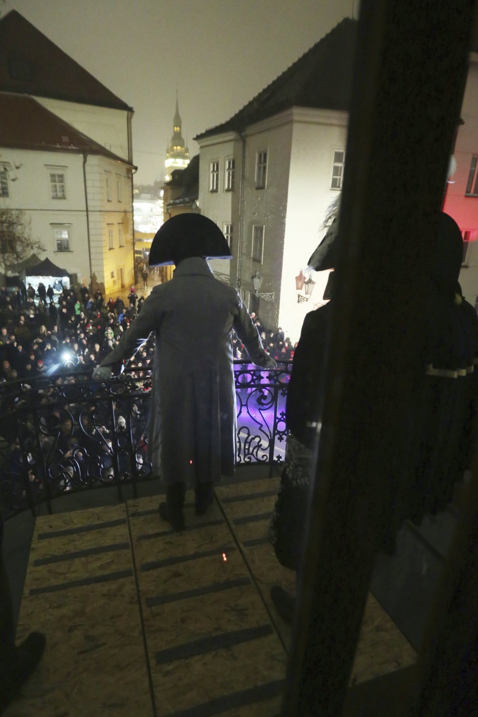 Triumfální pochod Napoleona centrem vánočního Brna.