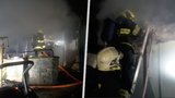 V hořící chatě u brněnské přehrady zahynul člověk, další skončil v nemocnici