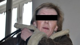 Obžalovaná Kateřina S. (45) se nechtěla s novináři bavit. Hodila si kabelku přes rameno a v přestávce jednání šla pryč