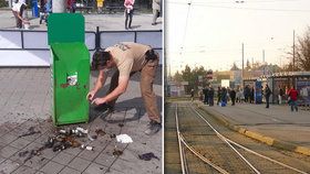 Na tramvajové smyčce ve Staré Osadě v brněnských Židenicích explodovala v pátek muži (61) v tašce podomácku vyrobená výbušnina.