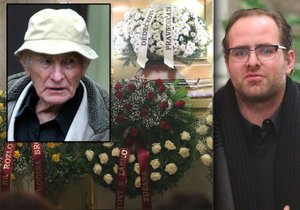 Vnuk Ondřej Brousek promluvil nad rakví s ostatky svého dědy Josefa Mixy.