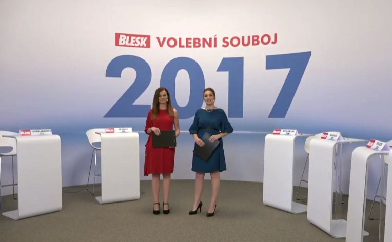 Moderátorky Blesk Volebního souboje 2017 Zuzana Štíchová (vlevo) a Klára Brunclíková