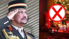 Brunejský sultán zakázal slavení Vánoc.