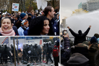 Protest proti covidovým pasům v Bruselu: Policie nasadila vodní děla. Kde dál to v EU vřelo?
