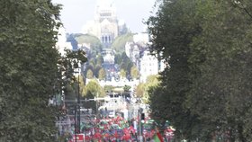 Tisíce lidí protestovaly v Belgii proti hospodářské politice.