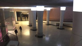 Galerie Horta na bruselském hlavním nádraží zeje prázdnotou.