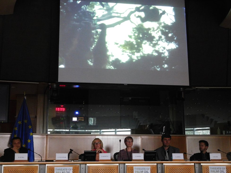 Palmový olej řešili i v Bruselu: Došlo i na promítání tklivých snímků z Indonésie.
