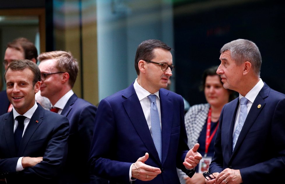 Premiéři Mateusz Morawiecki a Andrej Babiš v Bruselu (28. 6. 2018).