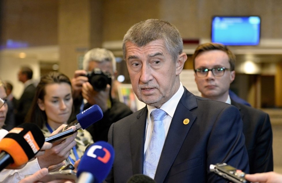 Český premiér Andrej Babiš (ANO) v Bruselu (28. 6. 2018)