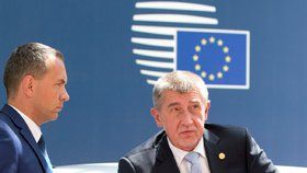 Premiér Andrej Babiš (ANO) na summitu EU v Bruselu (28. 6. 2018)