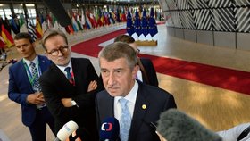 Premiér Andrej Babiš (ANO) na summitu EU v Bruselu (28.6.2018)