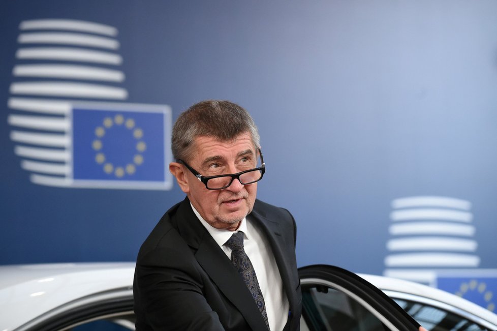 Andrej Babiš (ANO) na summitu EU v Bruselu