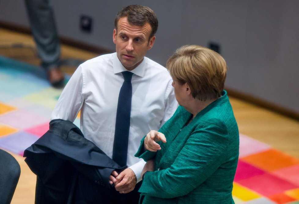 Emmanuel Macron a Angela Merkelová v Bruselu (28. 6. 2018)