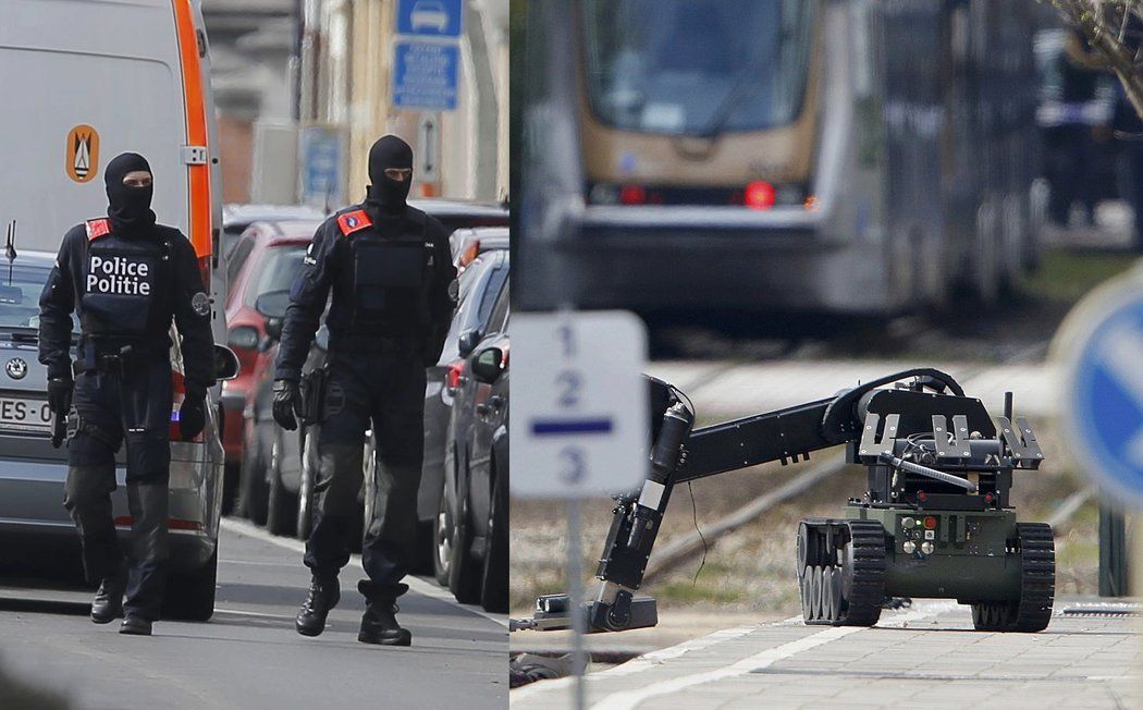 Na předměstí Bruselu se ozvaly další exploze, v akci je i robot na vyhledávání výbušnin