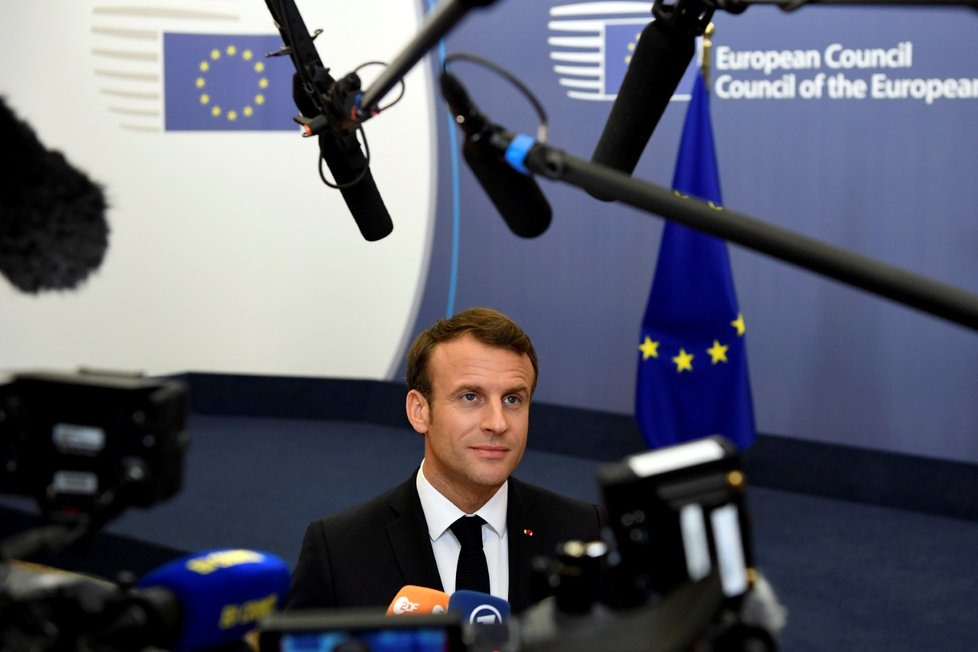Neformální večeře po eurovolbách: Francouzský prezident Emmanuel Macron (28. 5. 2019)