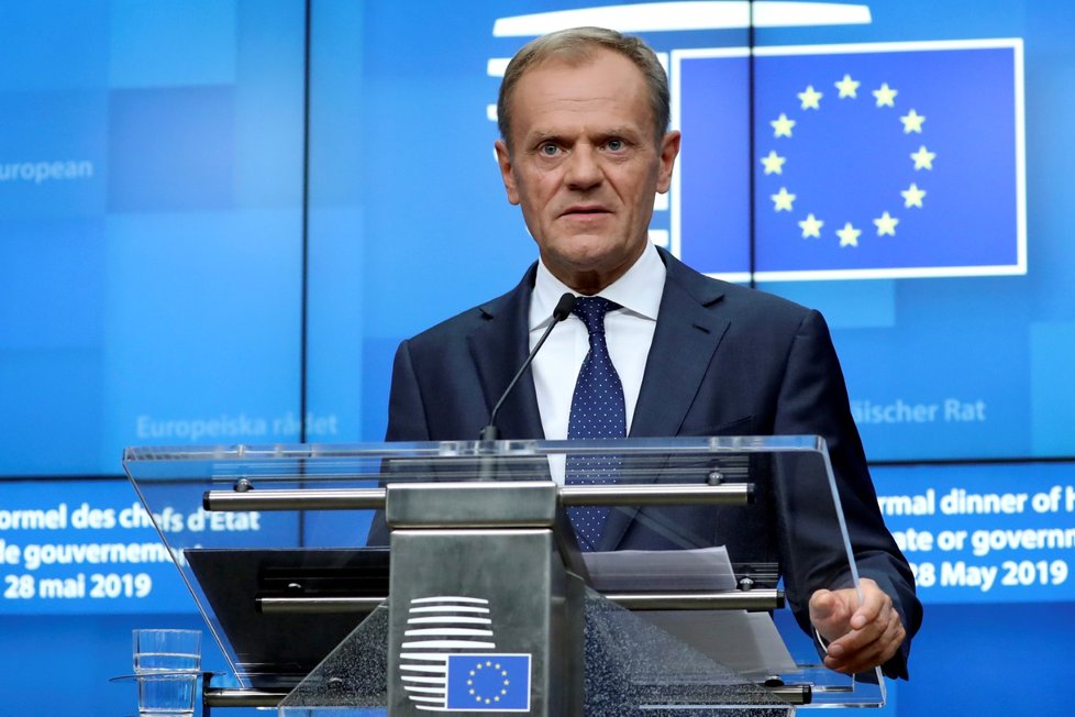 Neformální večeře po eurovolbách: Předseda Evropské rady Donald Tusk (28. 5. 2019)