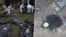 Ocelové šipky údajně použité proti civilistům v Buči.