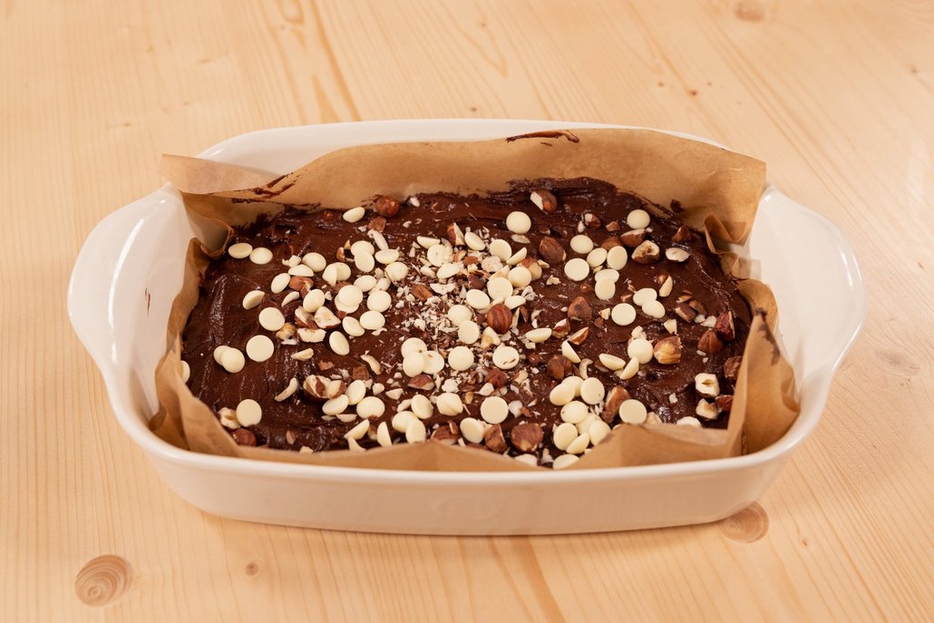 Čokoládové brownies s lískovými oříšky