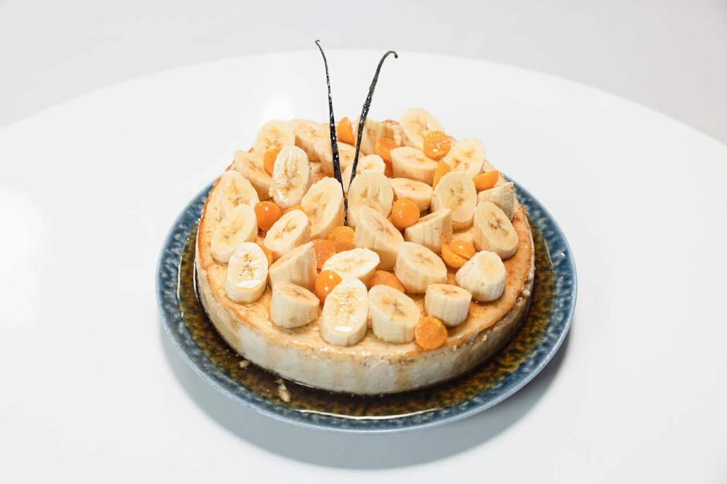 Cheesecake s banány a javorovým sirupem
