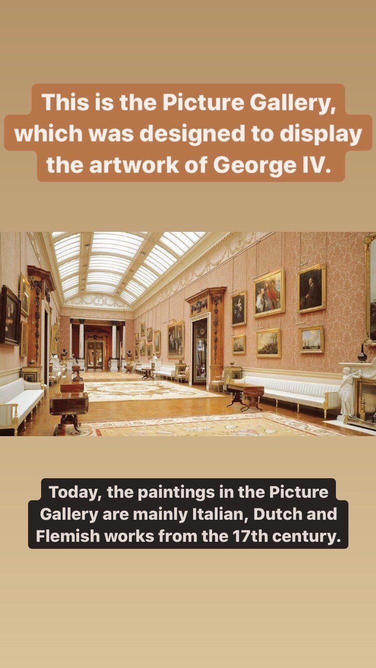 Královská galerie dříve sloužila k zobrazení uměleckých děl krále Jiřího IV. Dnes v ní najdeme převážně italská, holandská a vlámská díla ze 17. století.