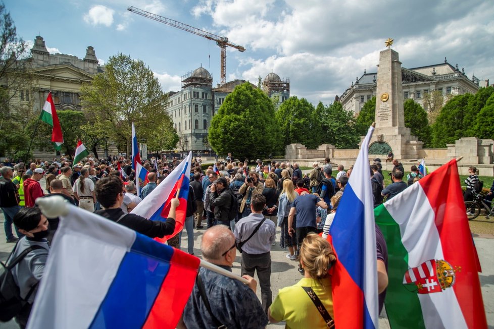 Protesty v Budapešti (30.4.2022)