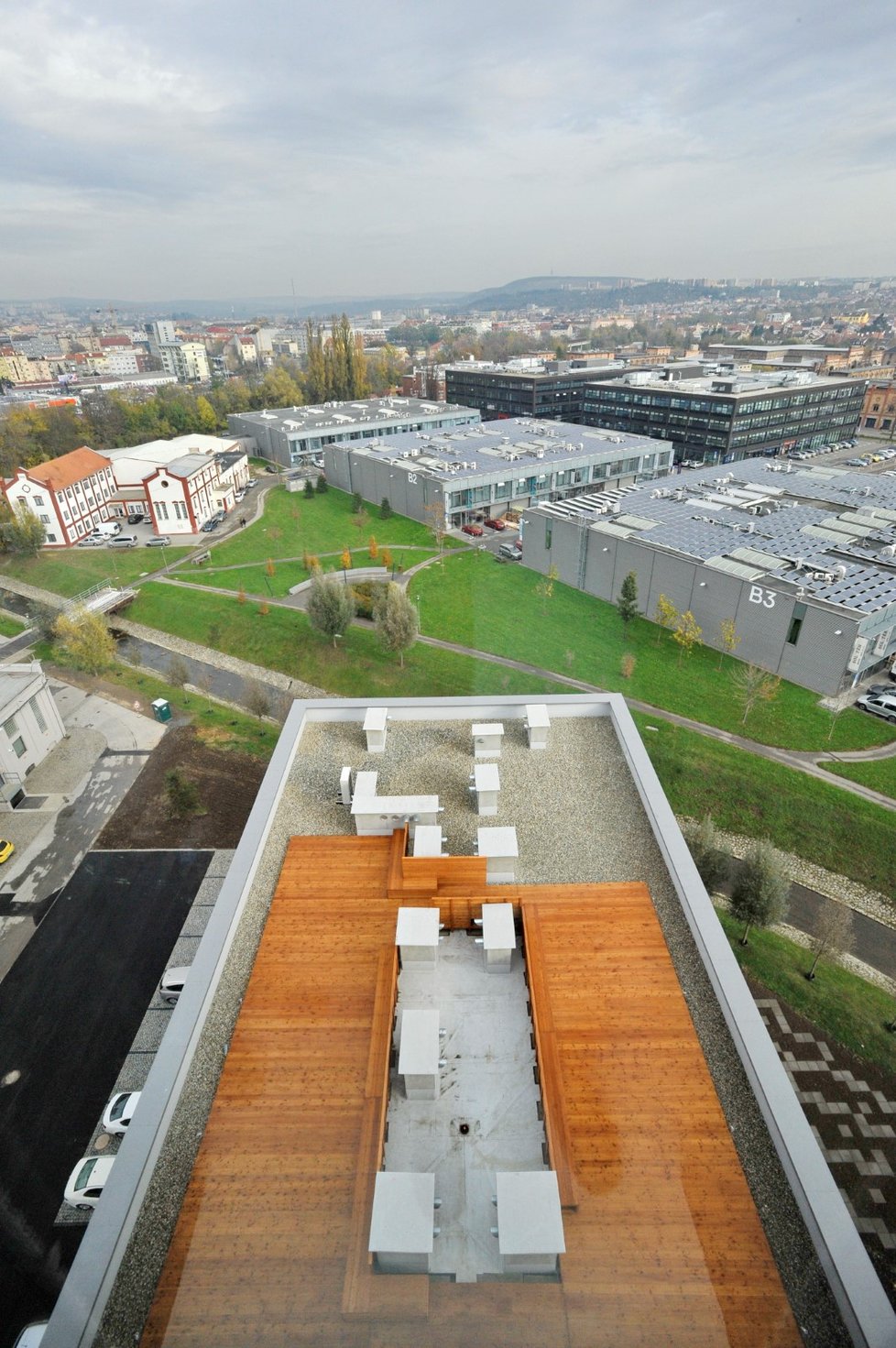 Výhled z nové budovy na celé Brno