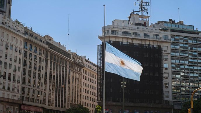 Argentinská vlajka v Buenos Aires (ilustrační foto)