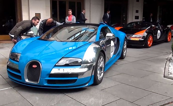 Video: 11 kusů Bugatti Veyron na jednom místě