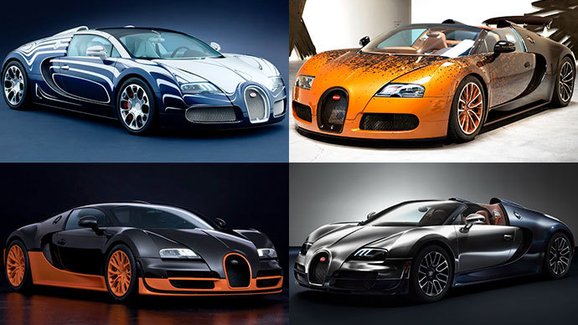 Všechny speciální verze Bugatti Veyron, které za 15 let výroby vznikly