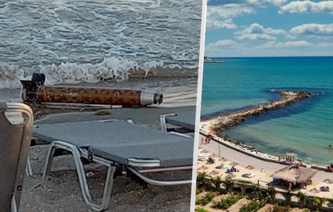 Šok na pláži v dovolenkovém ráji Čechů: Černé moře vyplavilo ruskou raketu!