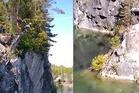 Hrozivý pád při bungee jumpingu: Ruská teenagerka se rozpleskla o skálu!