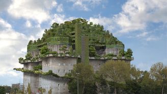 Největší nacistický bunkr v Hamburku se změní na designový hotel se zelenými zahradami na střeše