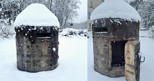 Jeden z einmannbunkerů stojí v Třinci u kruháče směrem k nemocnici na Sosně.
