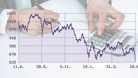 Pokles akcií na pražské burze