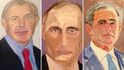 Portréty malované bývalým americkým prezidentem Georgem Bushem