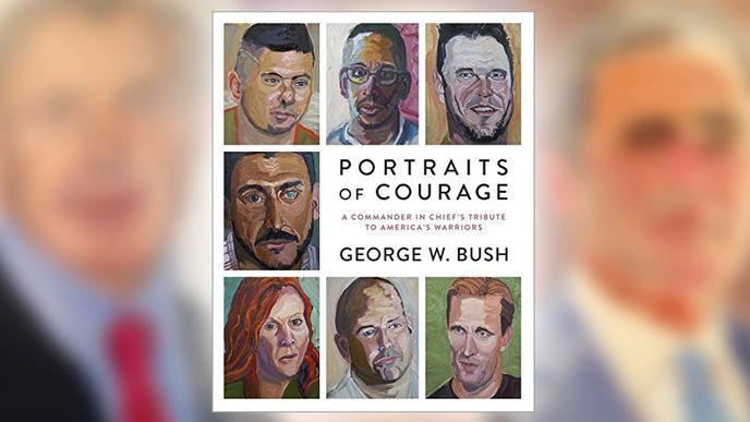 Nová kniha prezidenta George W. Bushe s portréty amerických vojáků.