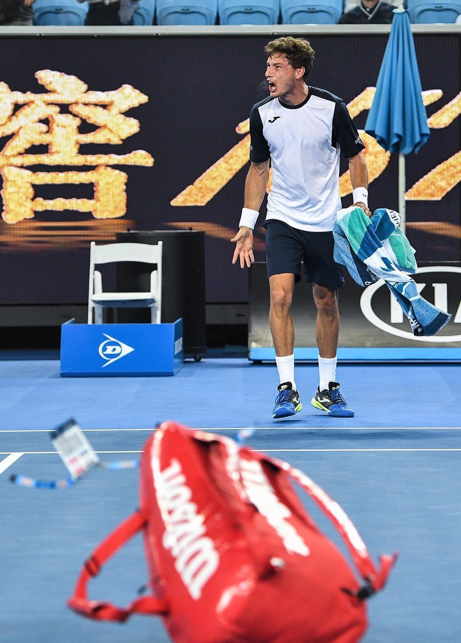 Španělský tenista Pablo Carreño Busta v Melbourne neukočíroval svoji nervovou soustavu