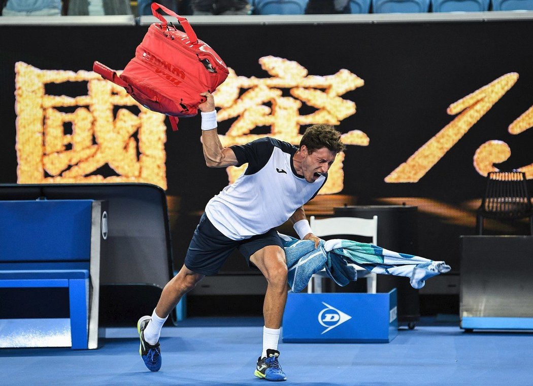 Španělský tenista Pablo Carreño Busta v Melbourne neukočíroval svoji nervovou soustavu