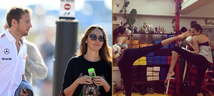 Božská snoubenka hvězdy F1 Jensona Buttona Jessica Michibatová si udržuje svoji luxusní postavu pomocí kickboxu